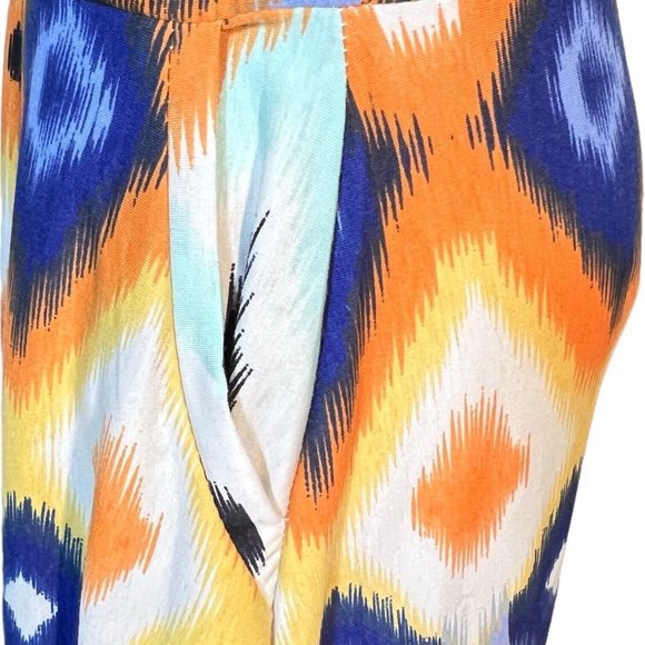 Reborn Fit and Flare Dress Colorful Abstract Print Size XL 3/4 Length Sleeves - Picture 7 of 8